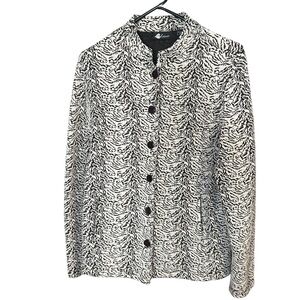 Blast Cream & Brown Patterned Blazer